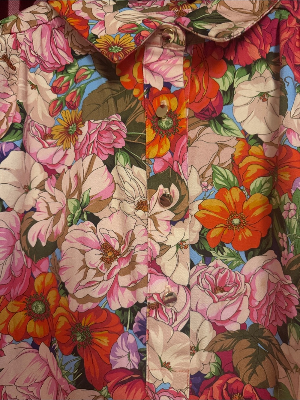 Never a wallflower Vibrant Floral Ruffle-Hem Dress - Pink & Red Bloom - Picture 3 of 5